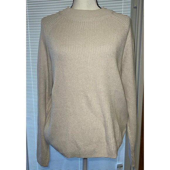 H & M Basics Beige Knit Sweater -- Large - Picture 3 of 12